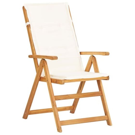 Καρέκλες Κήπου Vidaxl Ανακλινόμενες από Μασίφ Ξύλο Ακακίας 2 Τεμ. 57x59x111cm - Καφέ image 3