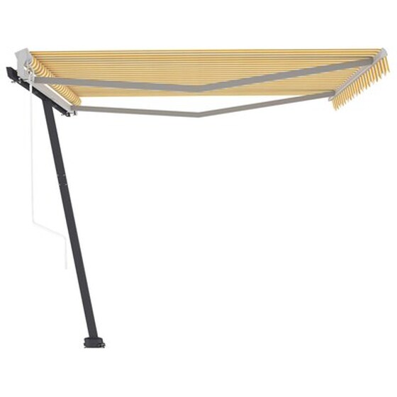 Τέντα Vidaxl Αλουμίνιο Αυτόματη 450x300cm - Κίτρινο/Λευκό image 3