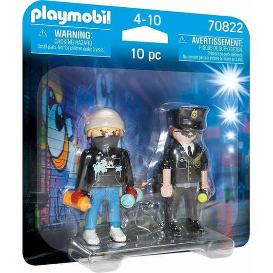 PLAYMOBIL® City Action Duo Pack Αστυνομικός και Καλλιτέχνης Γκράφιτι (70822) image 0