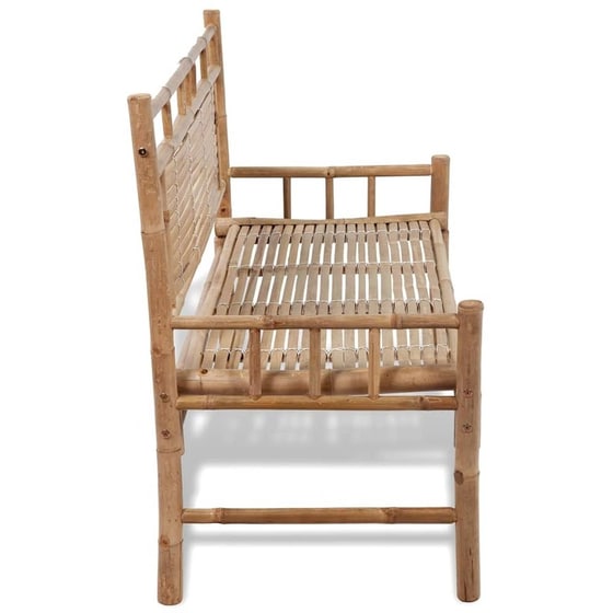 Παγκάκι Κήπου VidaXL από Μπαμπού 120x55x90 cm - Καφέ image 2