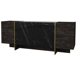 Μπουφές 24Mall Verona από Μοριοσανίδα 180x46.6x75.5 cm - Μαύρος