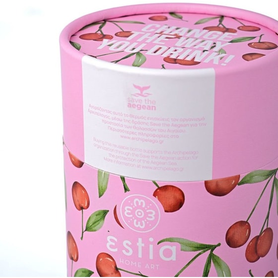 Ποτήρι Θερμός Estia Home Art Save The Aegean Cherry Rose 350 ml image 3