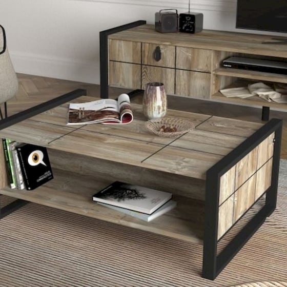 Τραπεζάκι Σαλονιού 24Mall Firma από Μοριοσανίδα 94.4x64.5x38 cm - Καφέ image 1