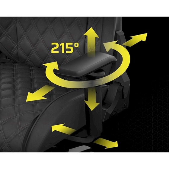 Καρέκλα Gaming Corsair TC500 Luxe Fabric Shadow από Ύφασμα - Μαύρο image 9