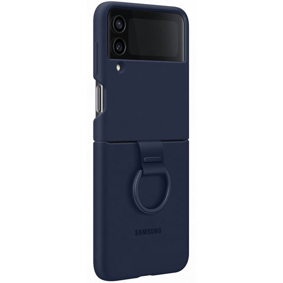 Θήκη Samsung Galaxy Z Flip 4 - Samsung Silicone Cover with Ring - Blue image 0