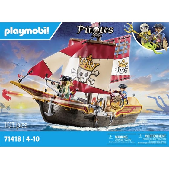 PLAYMOBIL® Pirates Πειρατική Γαλέρα (71418) image 8