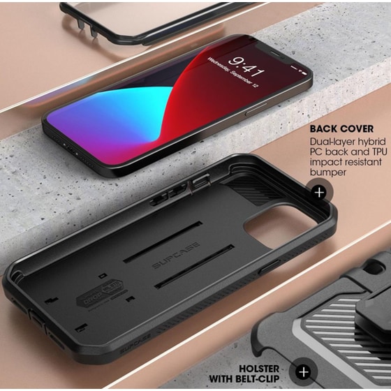 Θήκη Apple iPhone 12/iPhone 12 Pro - Supcase Unicorn Beetle Pro - Black image 2