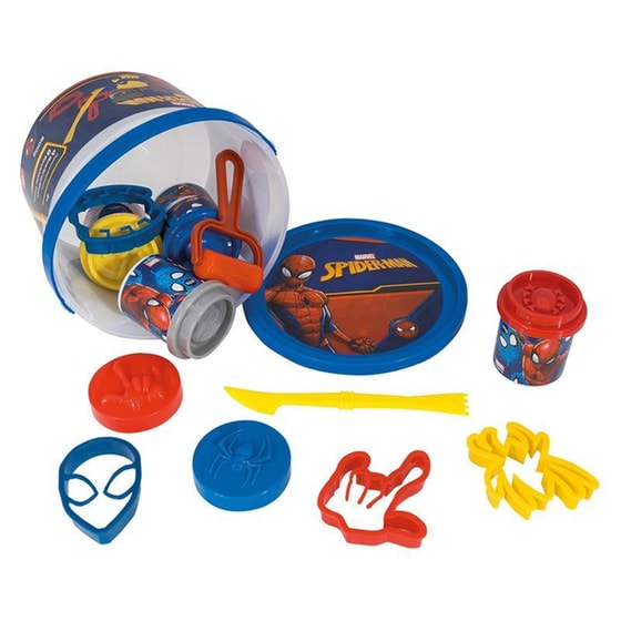 AS Company Πλαστελίνη Marvel Spiderman Κουβαδάκι Με 4 Βαζάκια Και 8 Εργαλεία image 4