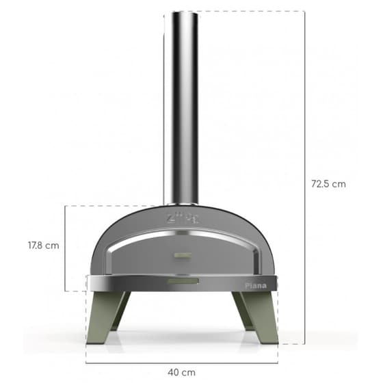 ZIIPA 22-002 Piana - Eucalyptus Φούρνος Πίτσας Πέλετ image 6
