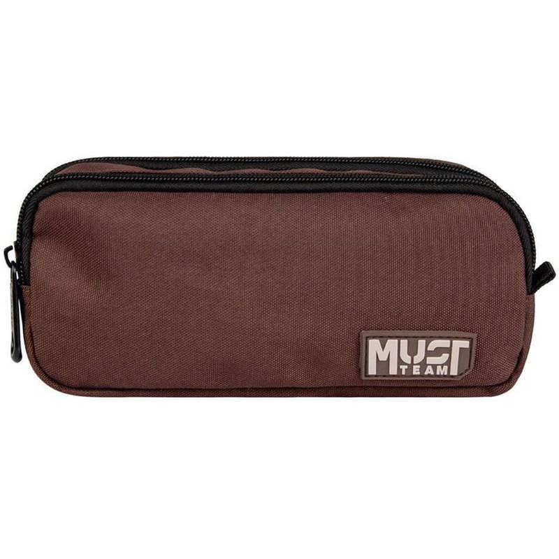 Κασετίνα Βαρελάκι Must Team Monochrome Καφέ με Μπεζ