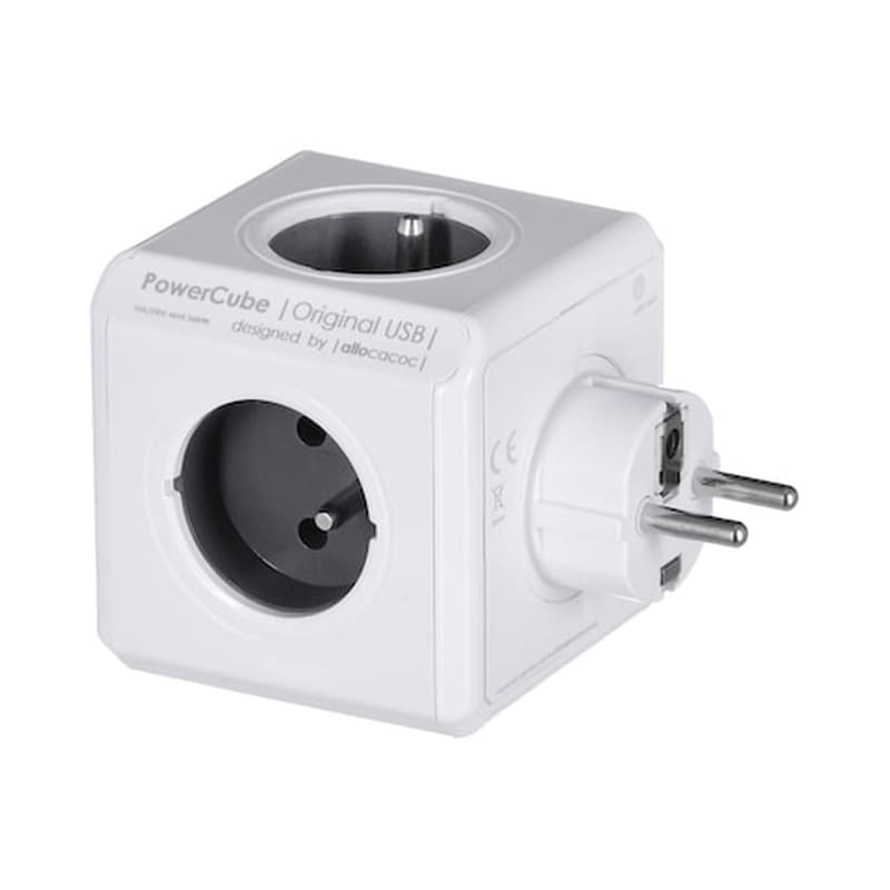 ALLOCACOC Πολύπριζο Allocacoc Powercube Original Usb 4ac Outlet(s) Indoor Grey