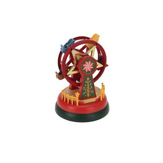Χριστουγεννιάτικο Διακοσμητικό Kαρουζέλ με Led και Κίνηση από Polystone 11.5x11.5x16cm image 1
