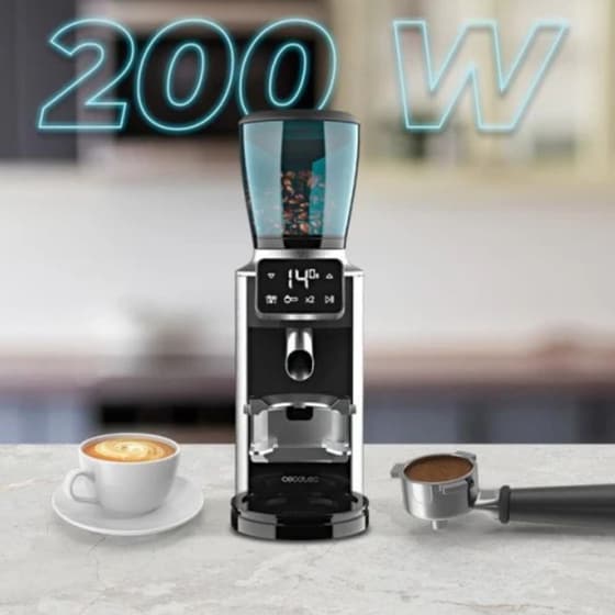 CECOTEC SteelMill Touch CEC-01805 200 W Ασημί Ηλεκτρικός Μύλος Άλεσης Καφέ image 6