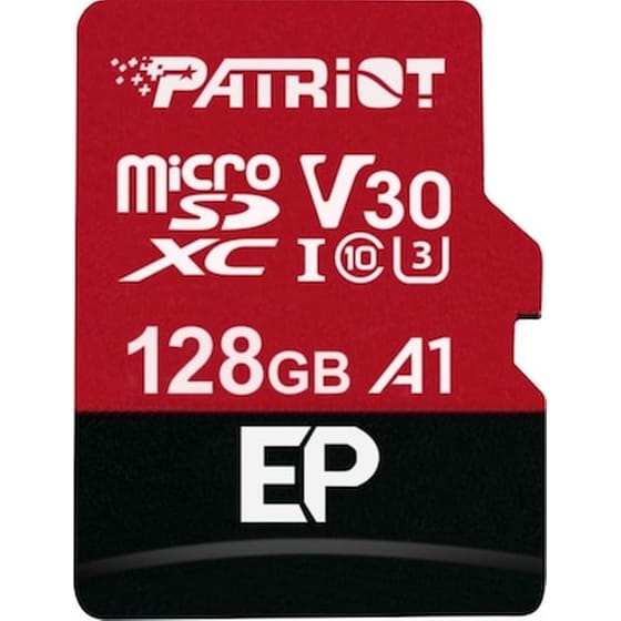 Patriot EP Series microSDXC 128GB Class 10 U3 V30 A1 UHS-I με αντάπτορα image 0
