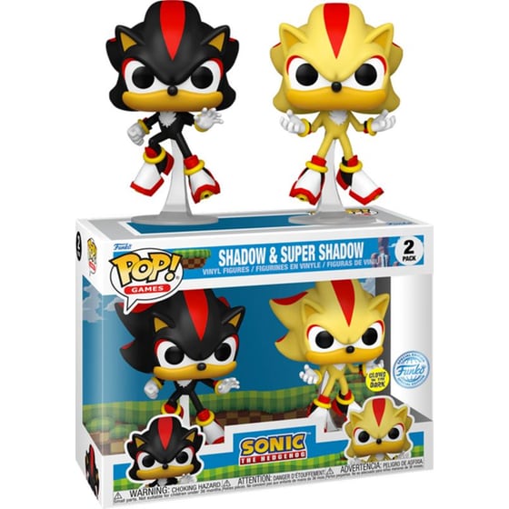 Φιγούρες Funko Pop! Sonic The Hedgehog - Shadow And Super Shadow (gitd) 2-pack (exclusive) image 2