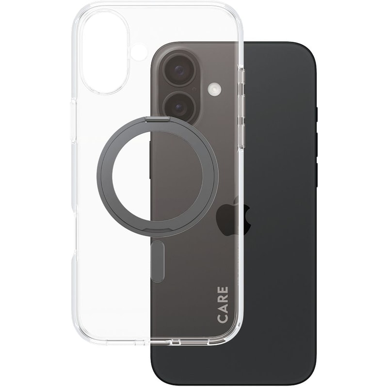 PANZERGLASS Θήκη Apple iPhone 16 Plus - PanzerGlass MagSafe Kickstand Case - Transparent with Black Stand