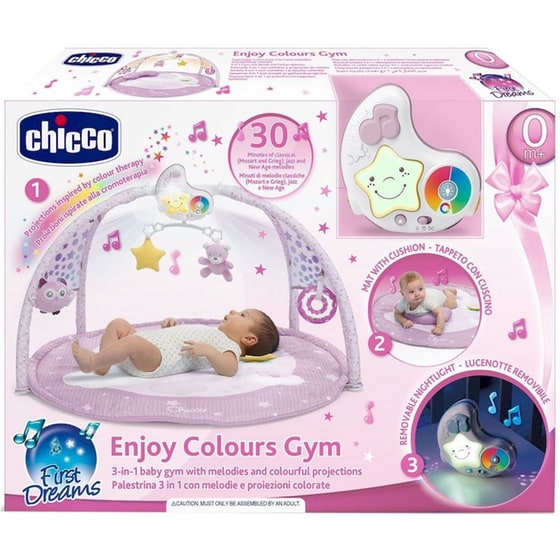 Γυμναστήριο Δραστηριοτήτων Chicco Χαρούμενα Χρώματα με Μουσική για Νεογέννητα Pink image 0