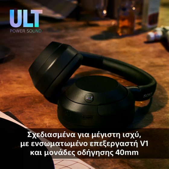 Sony ULT WEAR Ασύρματα Ακουστικά Κεφαλής Μαύρα BT ULT POWER SOUND & Noise Cancelling image 3