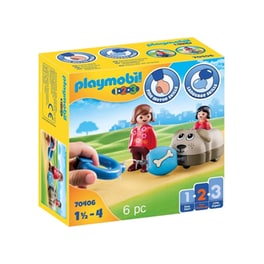 PLAYMOBIL® 1·2·3 Τρενάκι με Βαγόνι Σκυλάκι (70406)