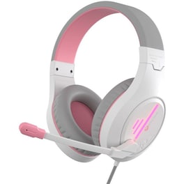 Meetion MT-HP021 Gaming Ενσύρματα Ακουστικά 3.5mm/USB - Λευκά/Ροζ
