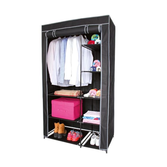 Φορητή Ντουλάπα Urban Living 200202 Υφασμάτινη 100x50x172 cm - Γκρι image 0