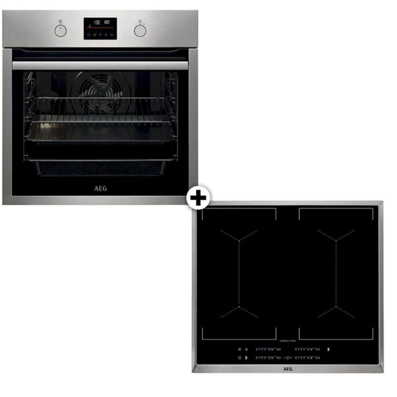 AEG IKE64450XB & BPS351161M 72 Lt Inox Eντοιχιζόμενο Σετ Φούρνος και Εστία image 0