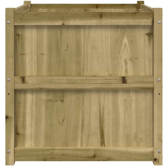 Ζαρντινιέρα VidaXL από Μασίφ Ξύλο Πεύκου 70x70cm - Καφέ image 3