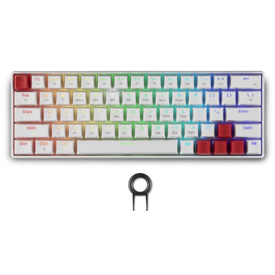 Spartangear Pegasus 2 Ασύρματο Gaming Πληκτρολόγιο Λευκό (US) image 1