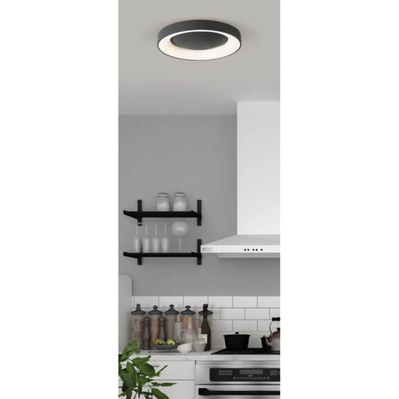 Φωτιστικό Πλαφονιέρα Led Dimmable Smart Wifi Homelighting Amaya 77-8154 - Μαύρο image 3