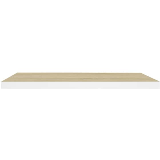 Ράφια Τοίχου VidaXL από MDF 80x23.5x3.8 cm 2 Τμχ - Δρυς/Λευκό image 3