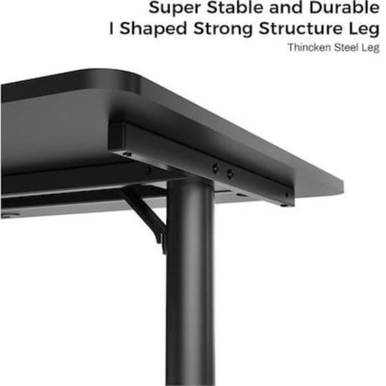 Γραφείο Gaming Eureka Ergonomic από Χάλυβα 152.4x66cm - Μαύρο image 3