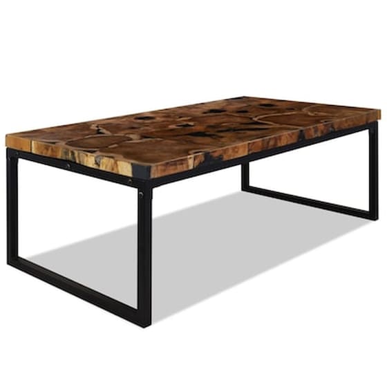 Τραπεζάκι Σαλονιού VidaXL από Ξύλο Teak 110x60x40cm - Καφέ image 2