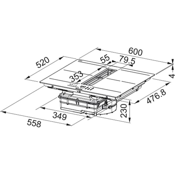 FABER GALILEO SLIM F600 60 cm Μαύρο Εστία Επαγωγική Αυτόνομη image 7