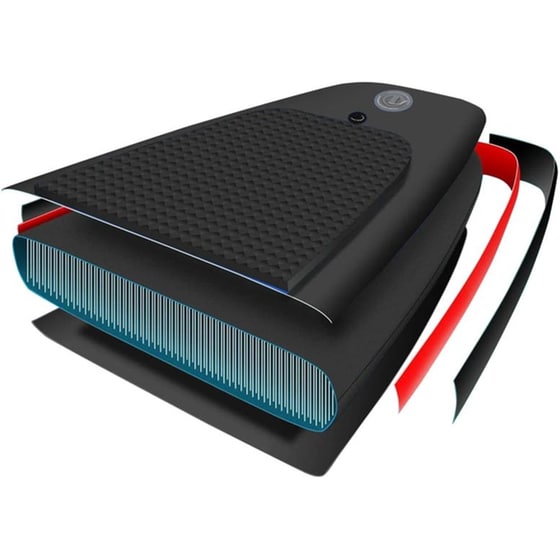 Φουσκωτή Σανίδα SUP VidaXL 360x81 cm - Μαύρη image 8
