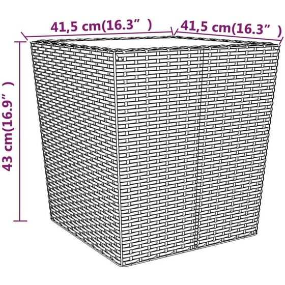 Σετ Επίπλων Bistro Κήπου VidaXL από Συνθ. Ρατάν και Ψημένο Γυαλί 5Τμχ - Γκρι image 10
