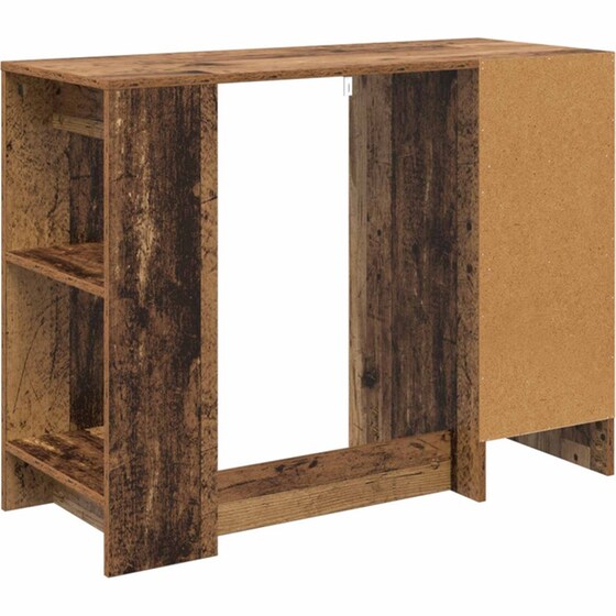 Γραφείο VidaXL από Επεξεργασμένο Ξύλο 100x40x75 cm - Παλιό Ξύλο image 5