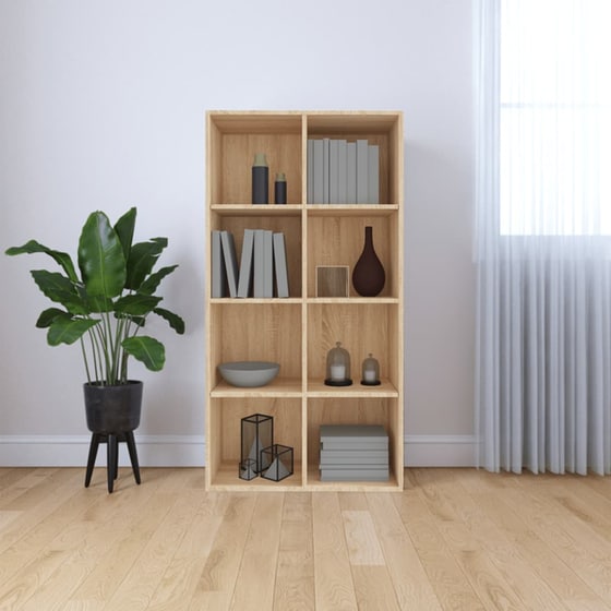 Βιβλιοθήκη VidaXL από Μοριοσανίδα 66x30x130 cm - Sonoma/ Μπεζ image 2