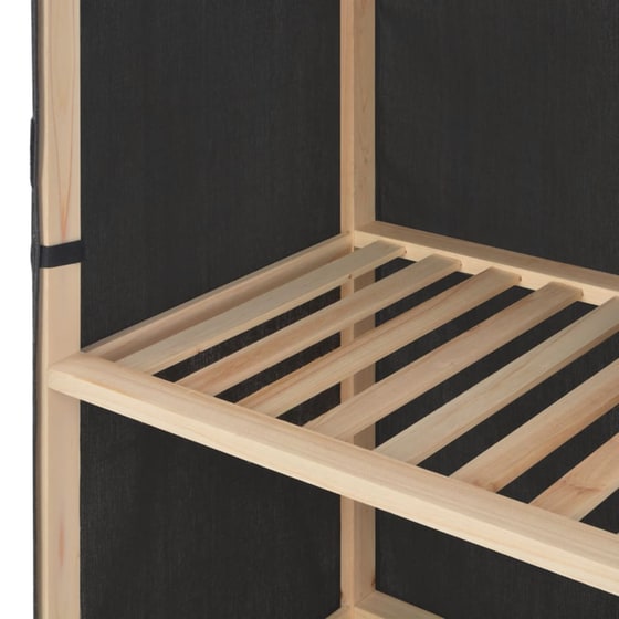 Ντουλάπα Vidaxl με 5 Ράφια Υφασμάτινη 110x40x170 cm - Γκρι image 4
