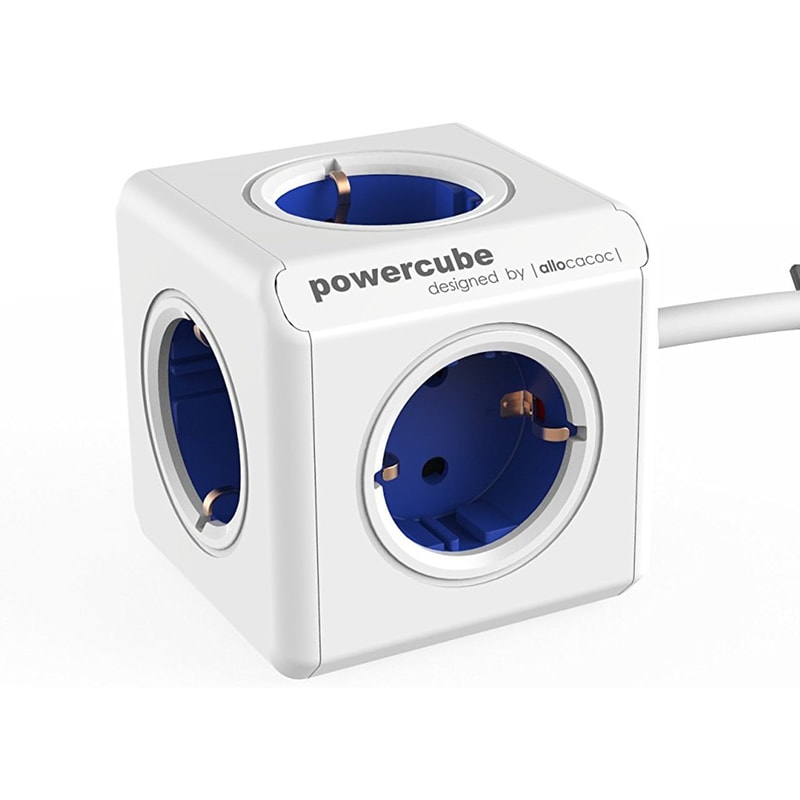 POWERCUBE Powercube Extended - Πολύπριζο - Λευκό-Μπλε