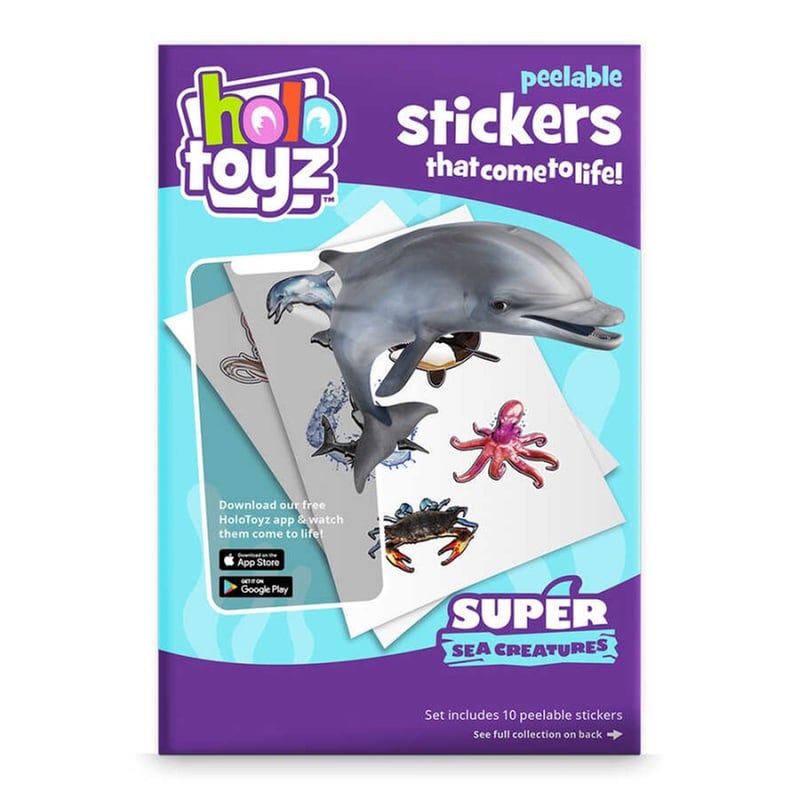 HOLOTOYZ Holotoyz - Super Sea Creatures Augmented Reality Αυτοκόλλητα Επαυξημένης Πραγματικότητας Που Ζωντανεύουν Σε Κινούμενα Σχέδια