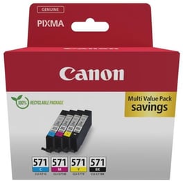 Canon Cli-571 Πολλαπλό Πακέτο Μελανιών Εκτυπωτή 0386C008