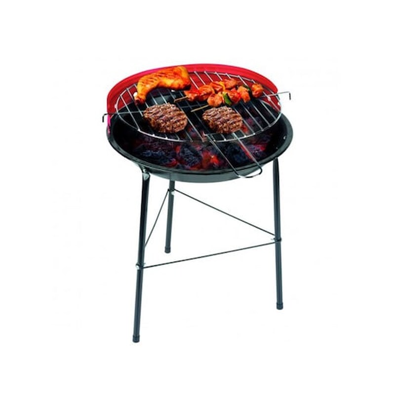 Φορητή Πτυσσόμενη Ψησταριά Κάρβουνου Bbq Από Μέταλλο, 33x43 Cm Κόκκινο ...