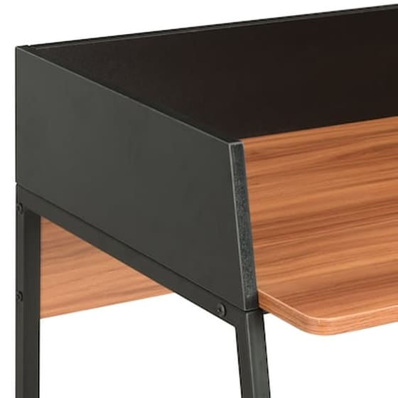 Γραφείο Μελέτης VidaXL από Μοριοσανίδα 90x60cm - Μαύρο/Καφέ image 5