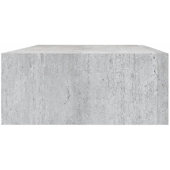 Ράφια Τοίχου VidaXL με Συρτάρι από MDF 40x23.5x10 cm 2 Τμχ - Γκρι image 4