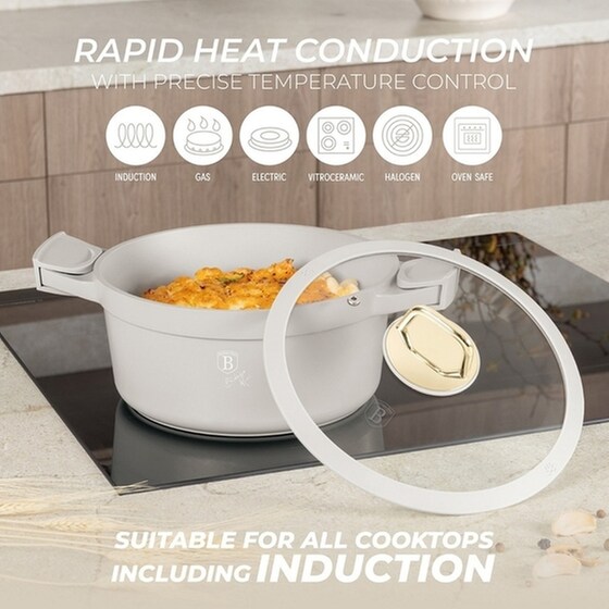 Κατσαρόλες BERLINGER HAUS BH7787 24 cm 4.4 L Μπεζ image 6