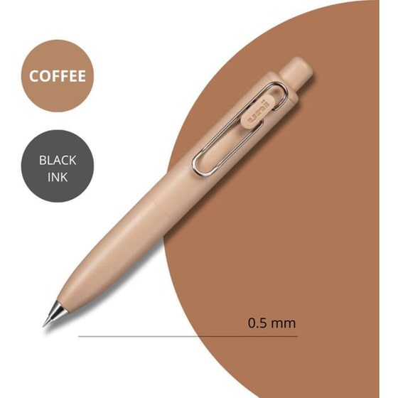 Στυλο Διαρκείας Uni One P Coffee Μαύρο image 4