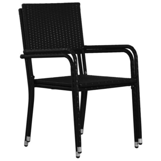 Vidaxl Σετ Τραπεζαρίας Κήπου 3 Τεμαχίων Μαύρο image 4