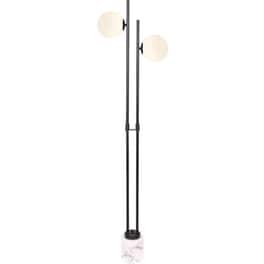Φωτιστικό Δαπέδου Aca Decor Quadro Ml127022fbk Μέταλλο/Μάρμαρο - Μαύρο/Λευκό