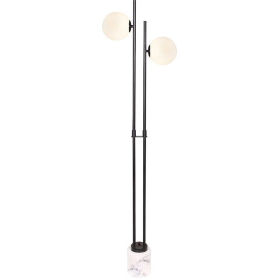 Φωτιστικό Δαπέδου Aca Decor Quadro Ml127022fbk Μέταλλο/Μάρμαρο - Μαύρο/Λευκό image 0