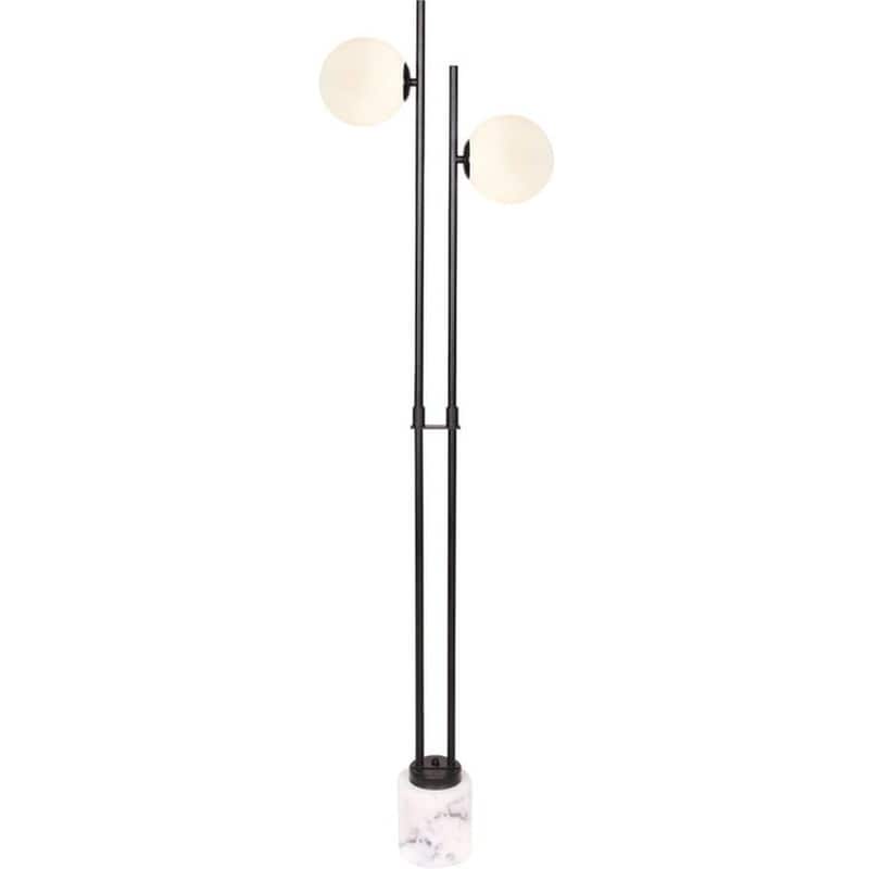 ACA DECOR Φωτιστικό Δαπέδου Aca Decor Quadro Ml127022fbk Μέταλλο/Μάρμαρο - Μαύρο/Λευκό